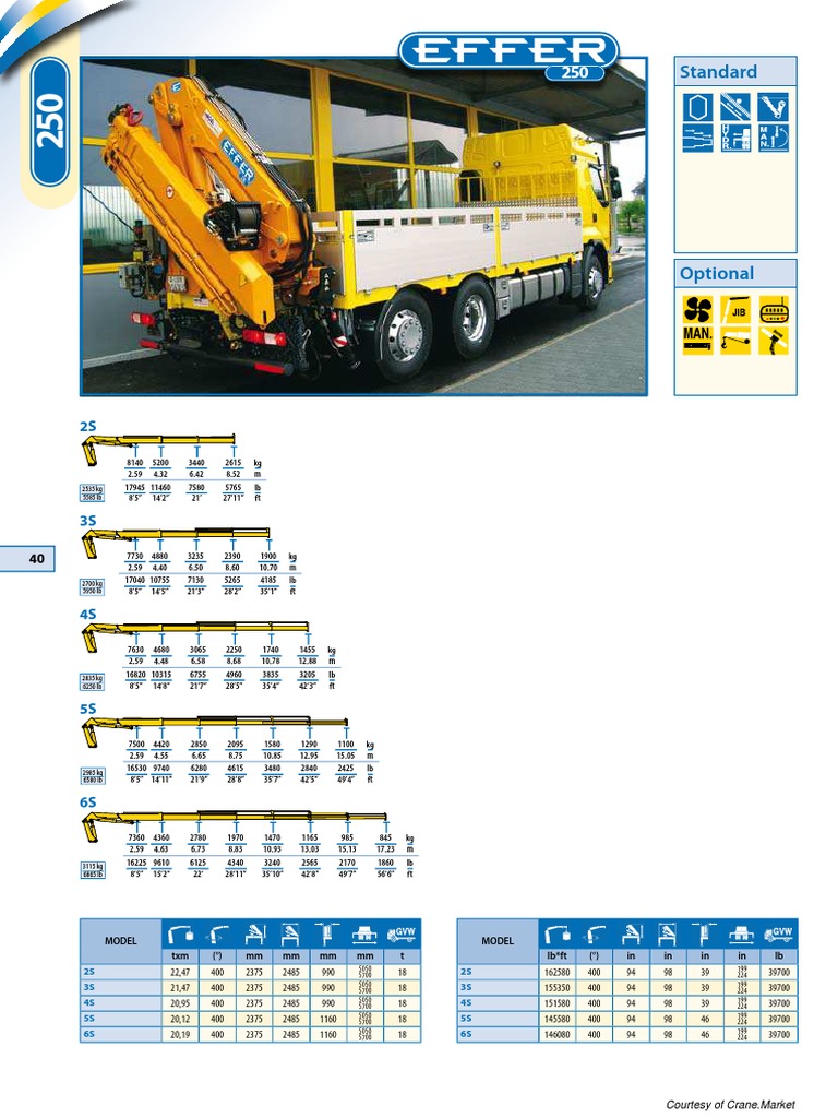 Effer Knuckle Boom Cranes Spec dc4b6b PDF Vehicles