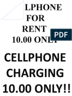 Cellphone FOR Rent 10.00 ONLY