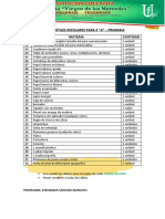 Lista de Útiles Escolares para 3