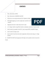 Power Electronics Lab Manual Experiments on SCR, MOSFET, IGBT Characteristics and Applications