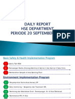 20 September 2022 - Daily Report HSE