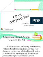 Basic CBAR Writing Tips
