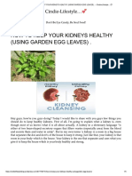 How To Keep Your Kidneys Healthy (Using... en Egg Leaves)