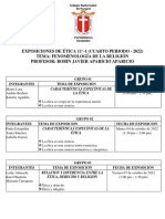 Exposiciones Ética 11°-1 (Grupos)