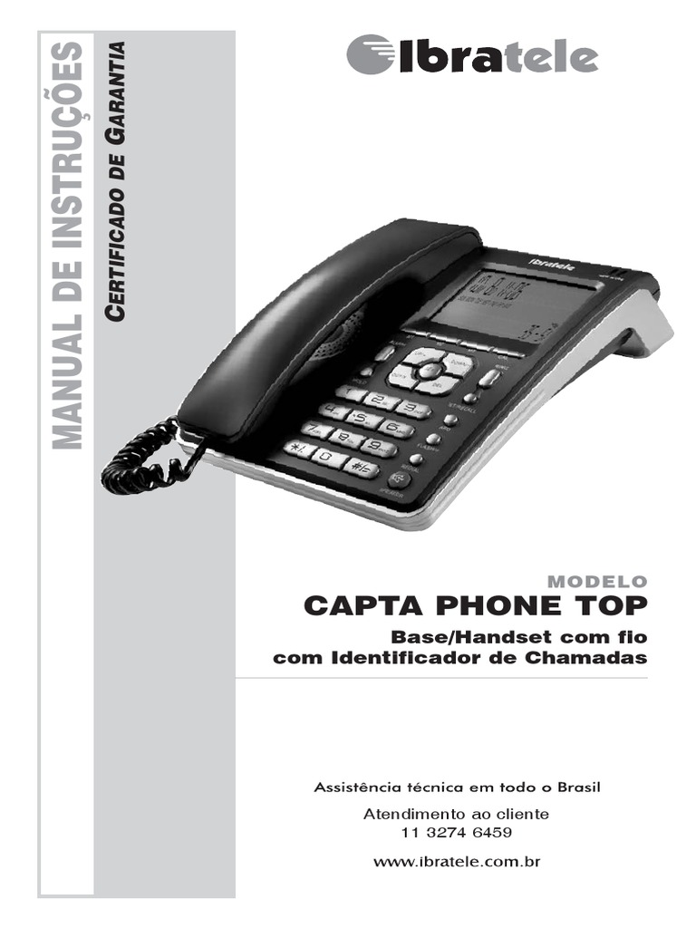 Manual do Telefone Capta Phone Top | PDF | Telefonia | Telefone
