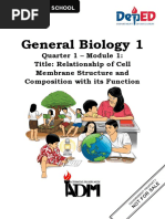 GEN BIO 1 SLMs RELATIONSHIP OF CELL MEMBRANE STRUCTURE WITH ITS FUNCTION STEM Week 6