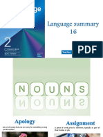 Language Summary 16 - Level 2