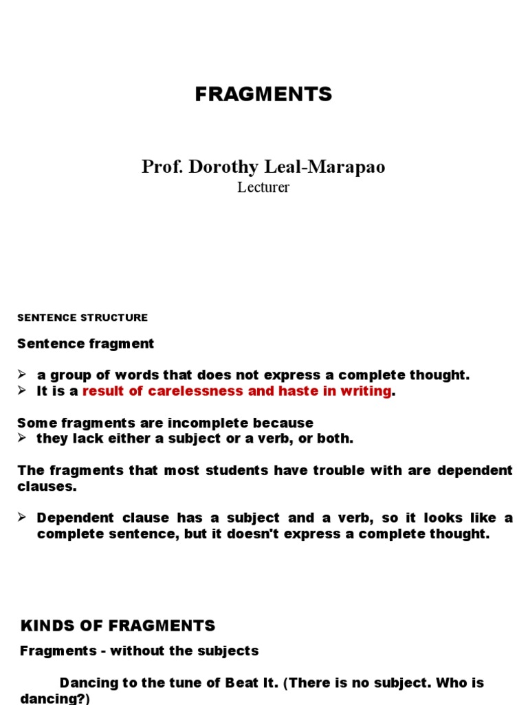 Fragments | PDF