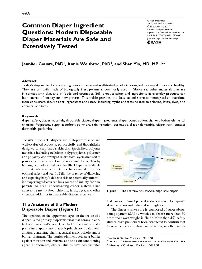Common Diaper Ingredient Modern Designs PDF Plastic Polyvinyl