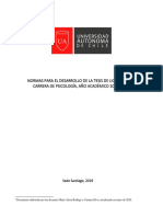 Normas para la tesis de Psicología (U. Autónoma de Chile