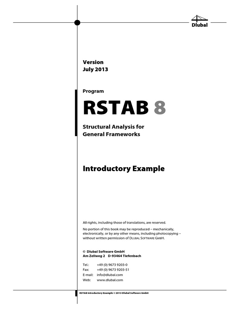 RSTAB Introductory Example | PDF | Button (Computing) | Dialog Box