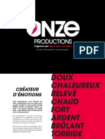 Onze Productions Plaquette de Presentation 2021