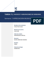 Tarea Semana 7 Musicos y Agrupaciones de Honduras