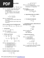 COMMUNICATIONS Formulas and Concepts