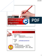 Pertemuan 01 - Introduce Algortima & Pemrograman