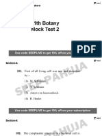 Unit Test 2 - Botany - Biomolecules, Cell & Cell Cycle