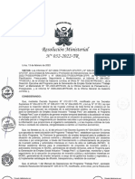 RM 032-2022-TR Transferencia Economica a OE