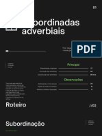 Subordinadas adverbiais: classificação e pontuação