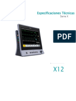 X12 Monitores multiparámetros Serie X especificaciones
