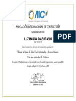 Certificado Luz Marina Diaz Curso Excel