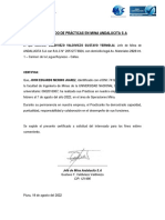 Certificado de Prácticas en Mina Andalucita S