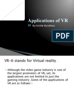 Applications of VR