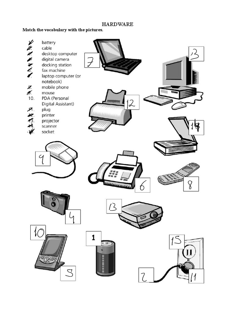 Hardware and Software Vocabulary Guide | PDF