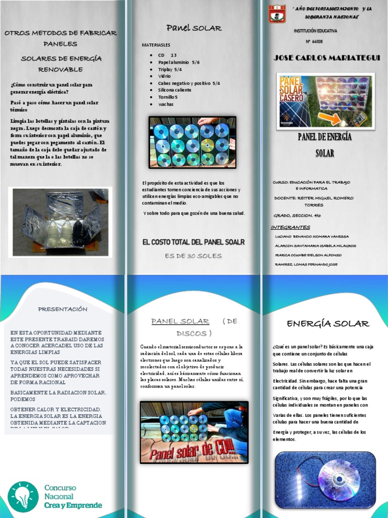 Panel Solar de CD | PDF | Panel solar | Energía solar