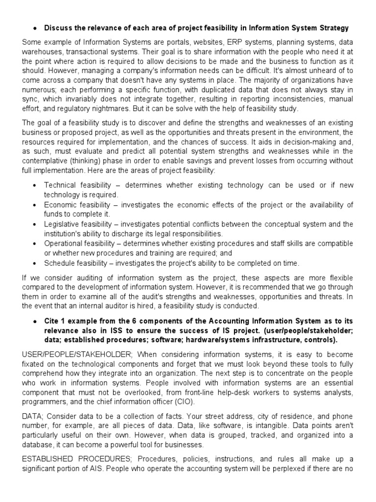 Telos Feasibility in Information Systems | PDF | Information System ...