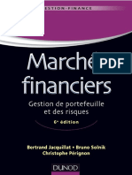 Marchés Financiers - Gestion de Portefeuille Et Des Risques (Bertrand Jacquillat, Bruno Solnik, Christophe Pérignon, DUNOD 6e Édition, 2014)