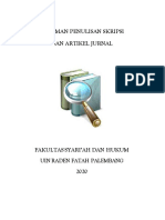 Pedoman Penulisan Skripsi Dan Jurnal