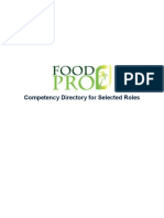 Competency Framework For FoodPro