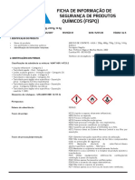 Ficha de segurança para adesivo de contato