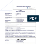 Test Report IEC 60601-1 TDK-Lambda