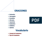 Oraciones y Vocabulario