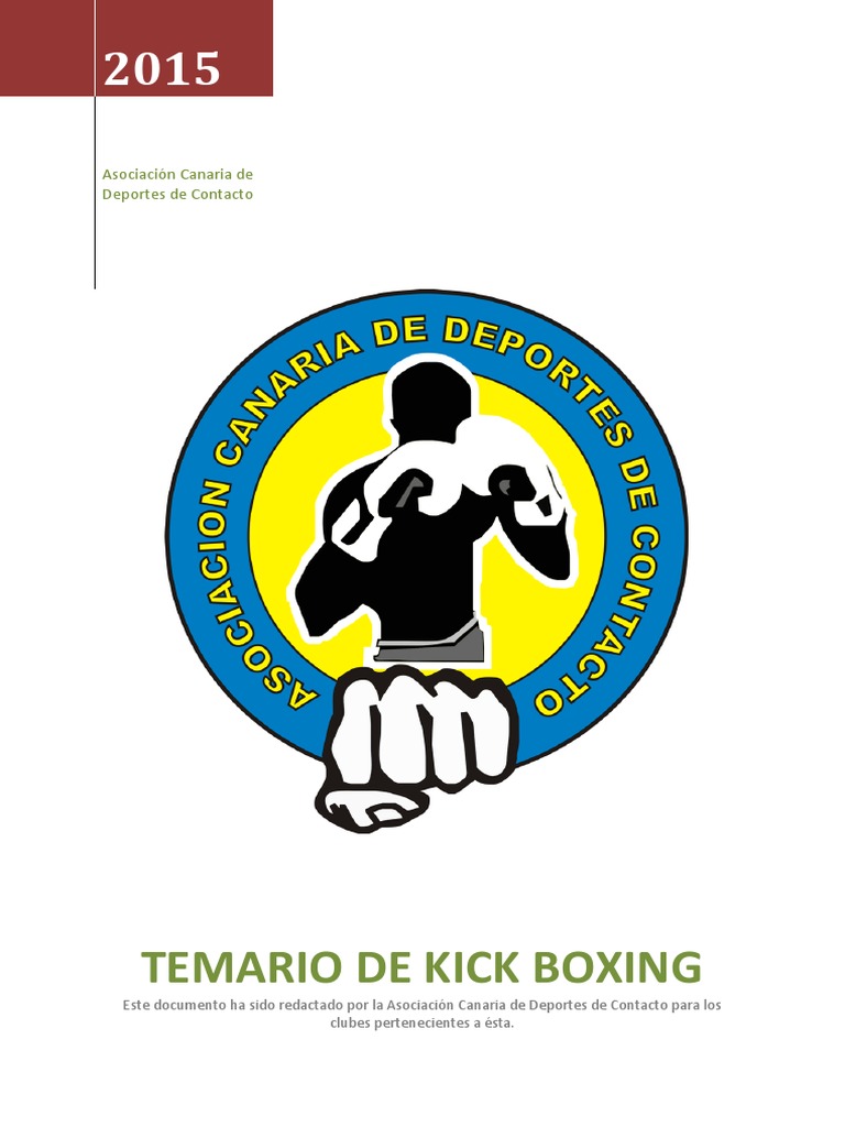 Temario de Kick Boxing 2015 | PDF | Kárate | Muay thai