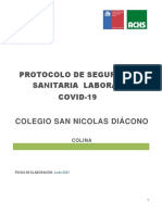 Protocolo seguridad COVID Colegio