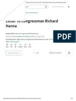 Letter To Congressman Richard Hanna - PDF - United States Postal Service - United States Congress