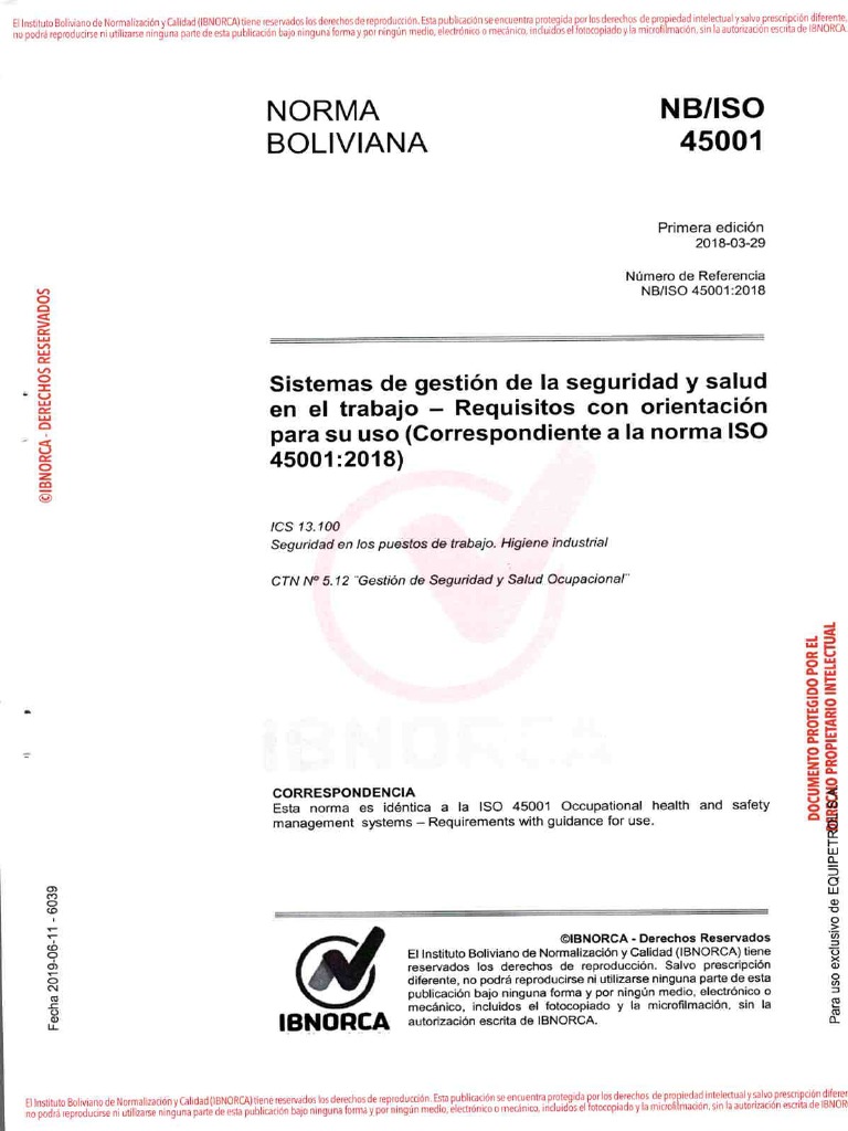 Norma Iso 45001-2018 | PDF