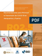 Recomendaciones para Minimizar La Transmision de COVID 19 en Aeropuertos y Puertos