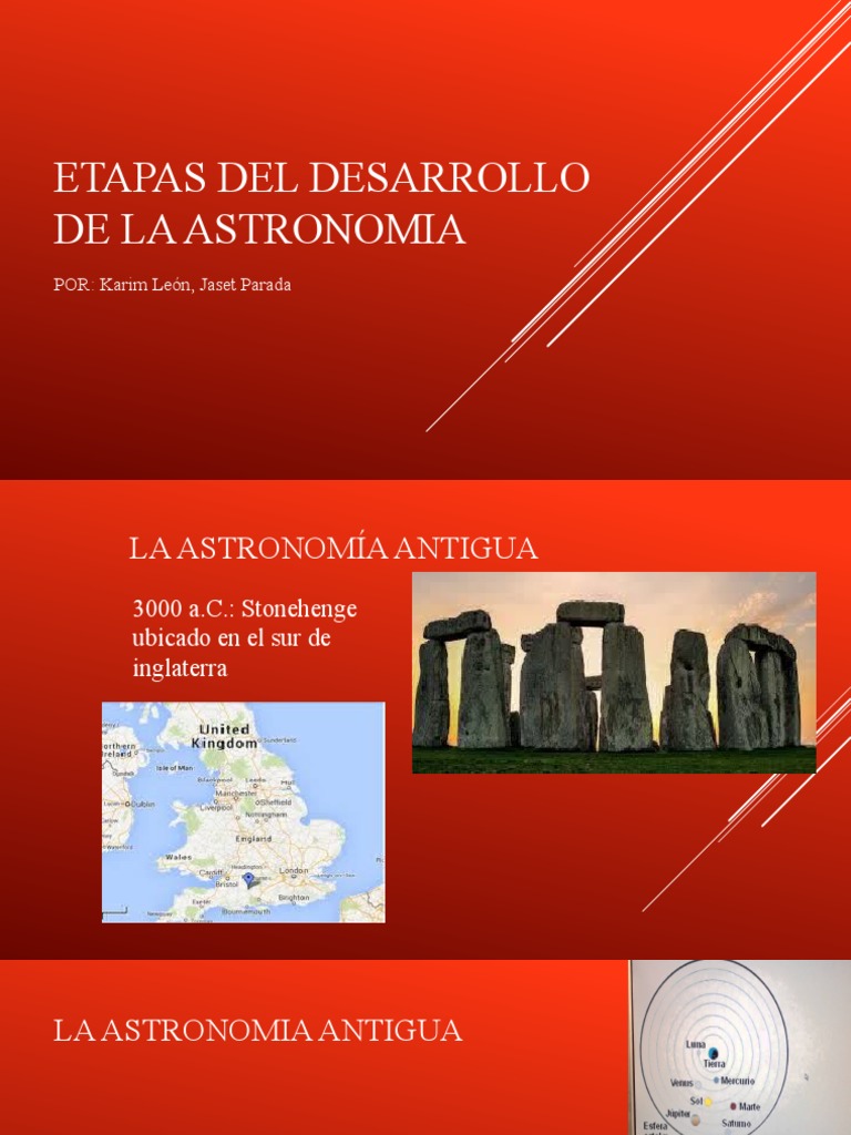 Etapas Del Desarrollo de La Astronomia | PDF