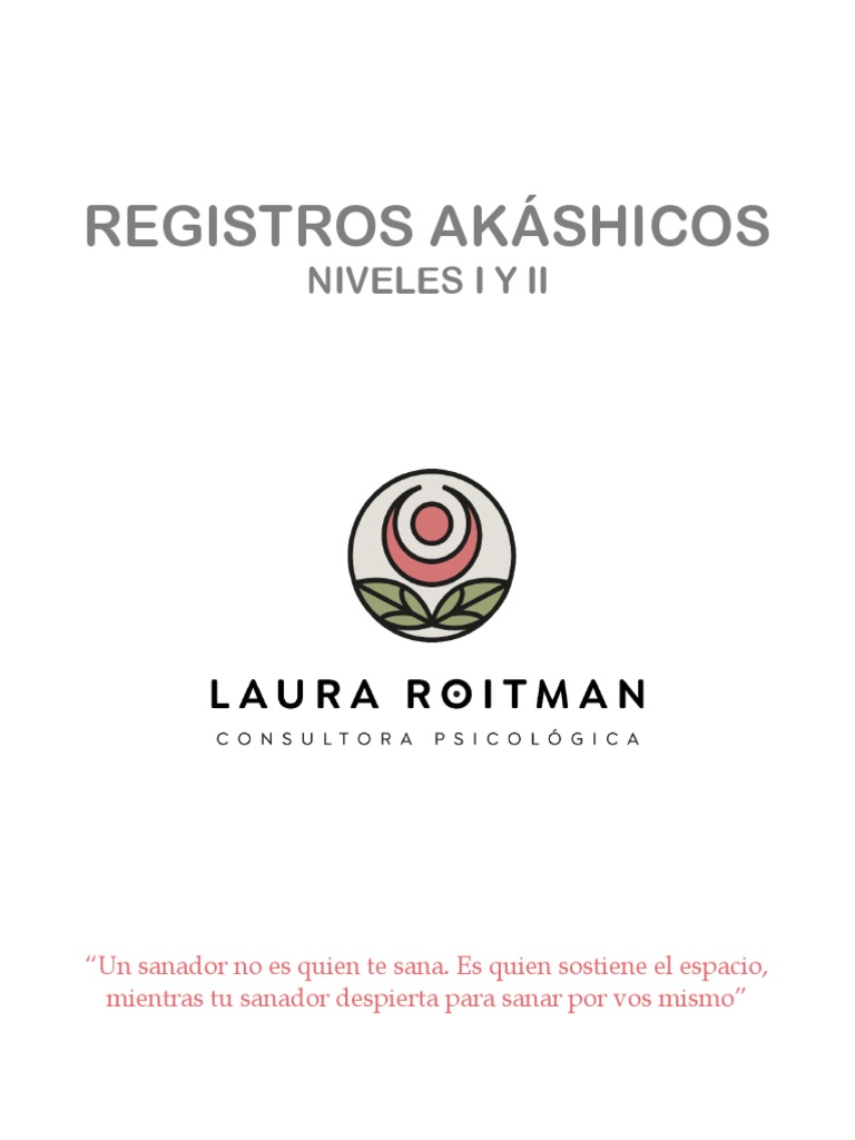NIVELES 1 Y 2 REGISTROS AKASHICOS Laura Roitman PDF Alma Amor