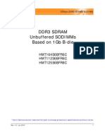 Ddr3 Sdram Unbuffered Sodimms Based On 1Gb B-Die: Hmt164S6Bfr6C Hmt112S6Bfr6C Hmt125S6Bfr8C