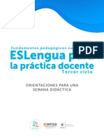 Orientaciones Semana Didactica - ESLengua - Tercer Ciclo