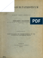Rauschen. Florilegium Patristicum Fasciculus X. Tertulliani de Paenitentia Et de Pudicitia: Recensio Nova. 1915.