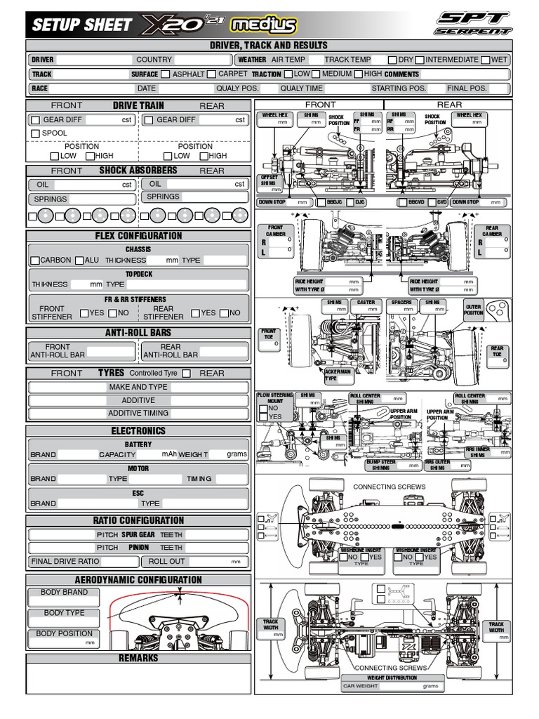 Serpent X20 Setup Manual 2024 | PDF | Gear | Automotive Industry