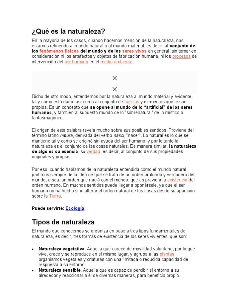 Qué Es La Naturaleza | PDF | Naturaleza | Entorno natural