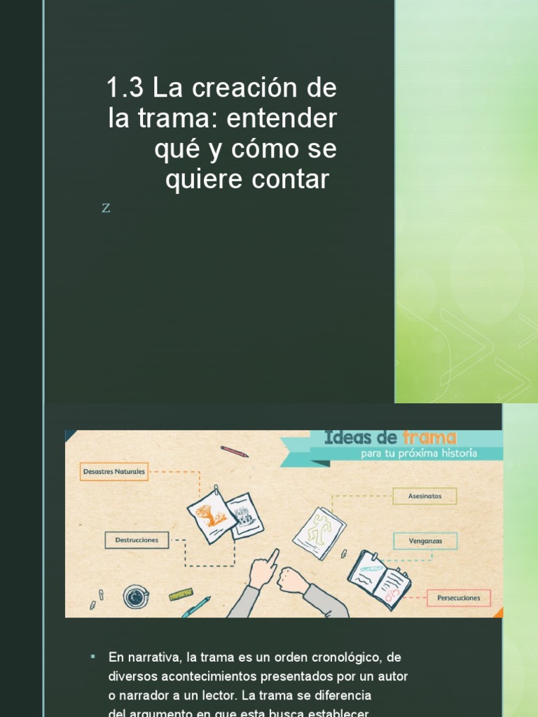1.3 La Trama | PDF | Trama (narrativa) | Narración