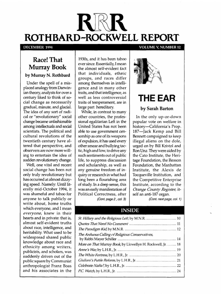 Race-Murray Rothbard | PDF