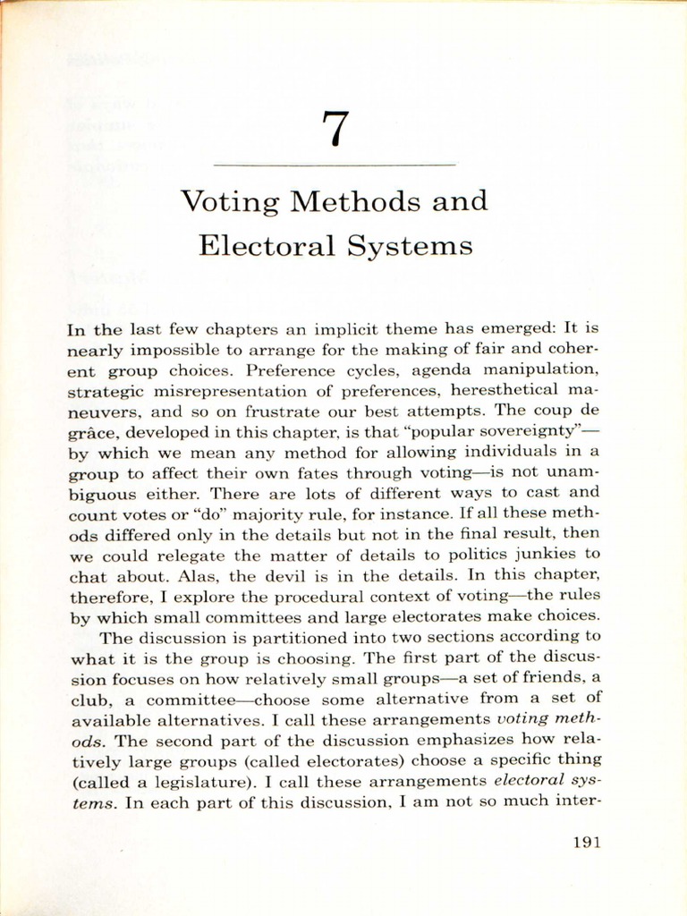 Chap.7 Shepsle | PDF | Voting | Two Round System